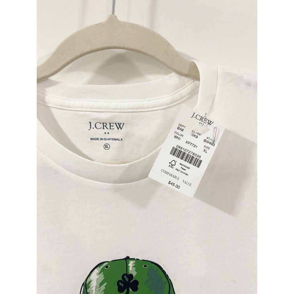 J.Crew Men’s XL Graphic Tee Dog in Shamrock Hat St. Patrick’s Irish NWT - Picture 6 of 11